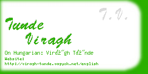 tunde viragh business card
